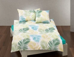 Bettwäsche mit Palmenblättern