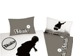 Bettwäsche mit Skater auf Pipeline
