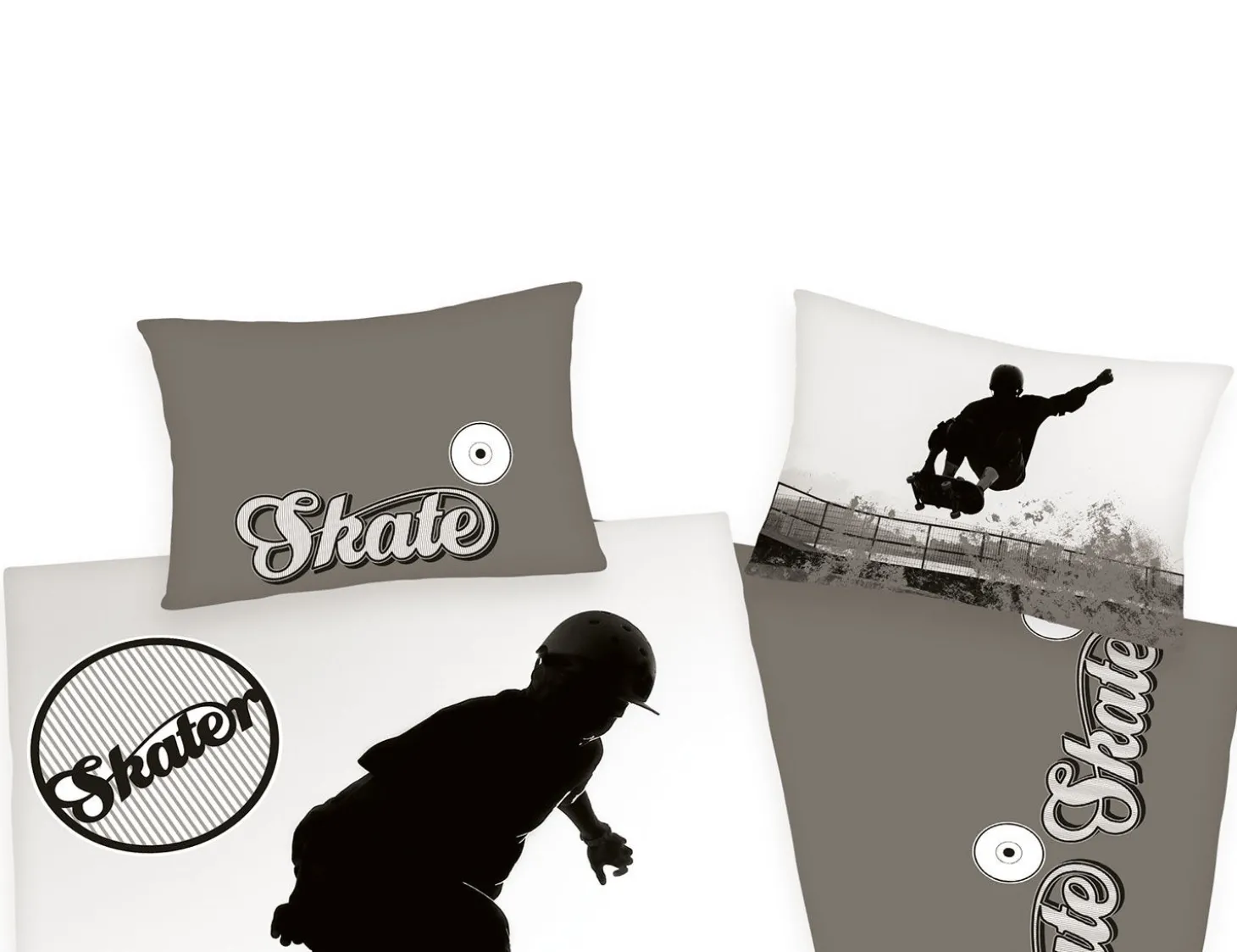 Bettwäsche mit Skater auf Pipeline