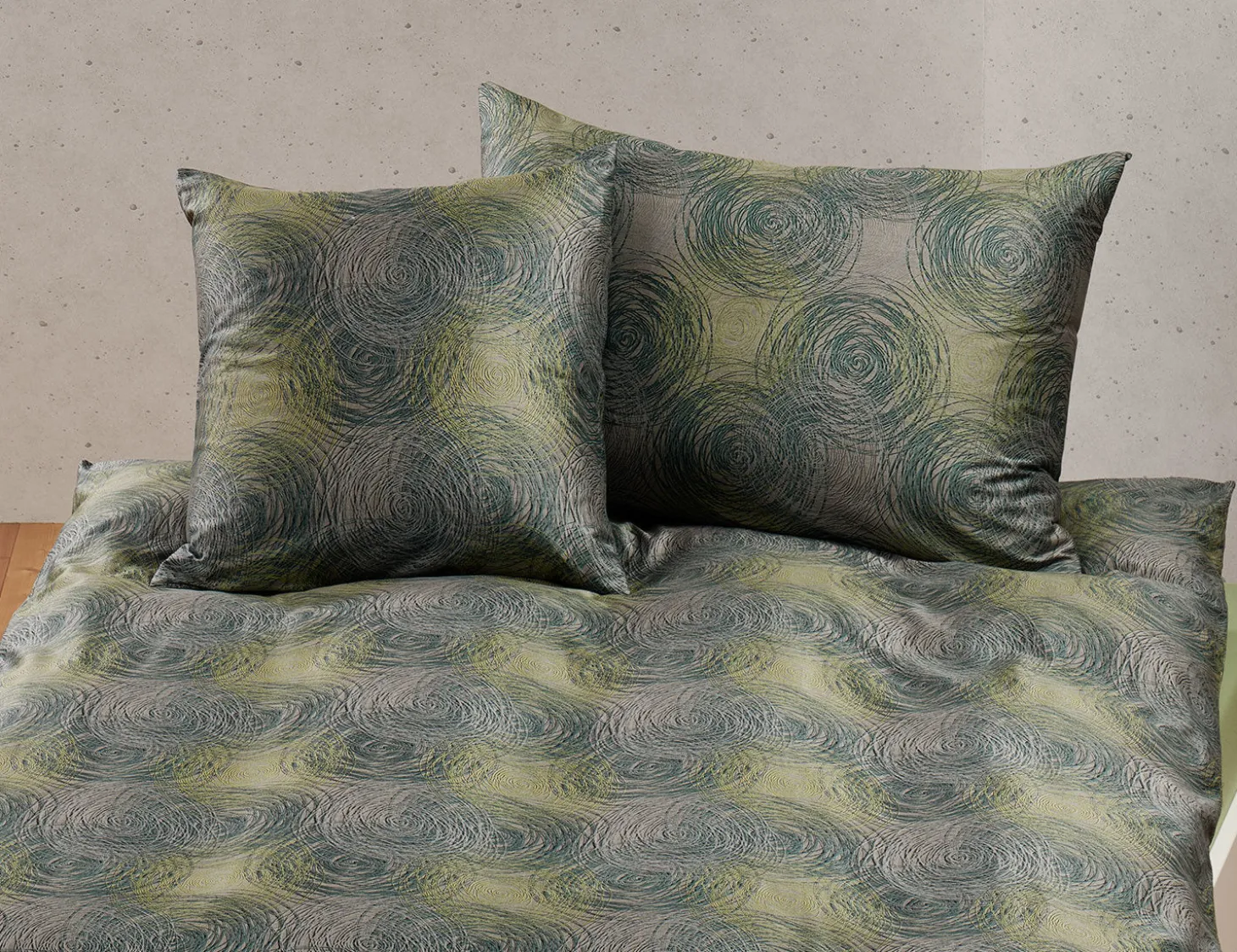 Bettwäsche mit Spiralenmuster