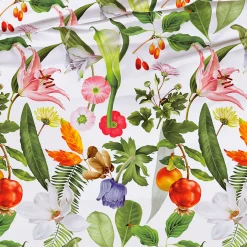 Bettwäsche mit tropischen Blüten & Früchten