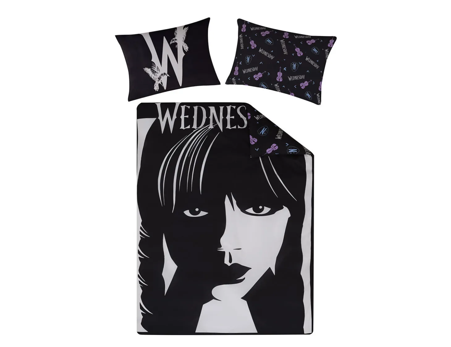 Bettwäsche mit Wednesday Addams