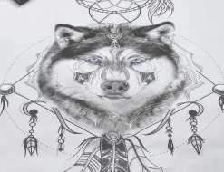 Bettwäsche mit Wolf und Traumfänger
