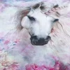 Bettwäsche mit zauberhaftem Einhorn in violetten Farbtönen