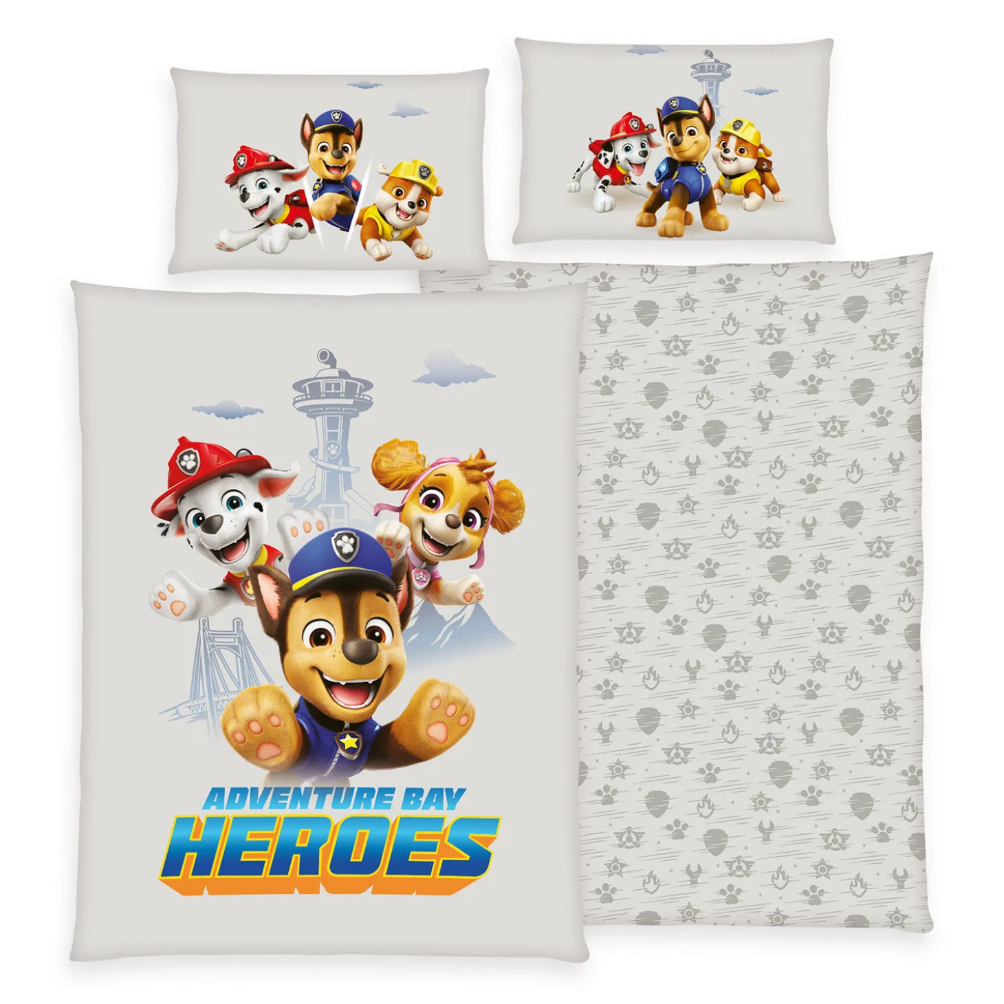 Bettwäsche Paw Patrol Helden Marshall, Chase, Rubble, Skye