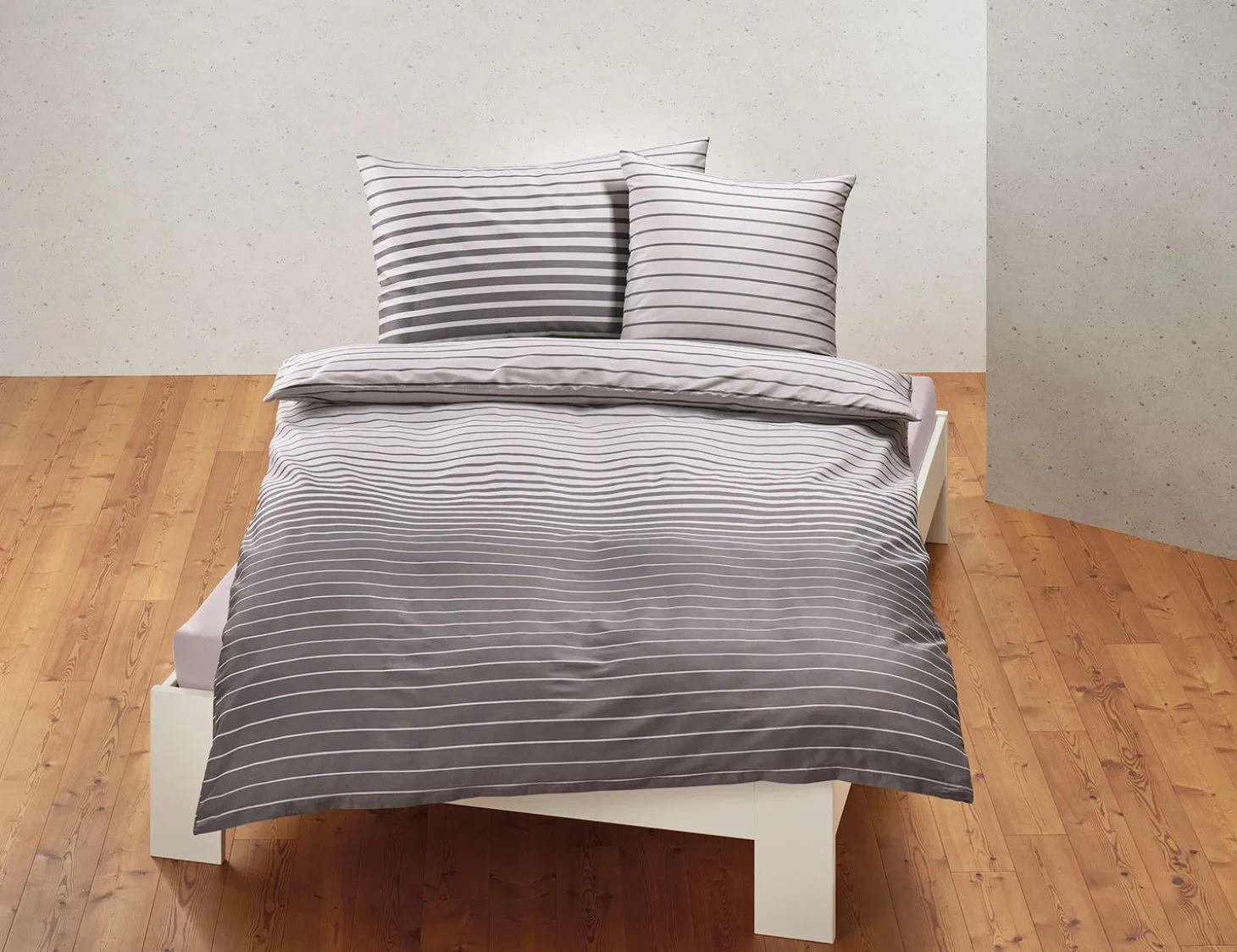 Bettwäsche Satin mit eleganten Streifen