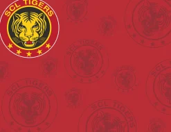 Bettwäsche SCL Tigers rot mit Logo