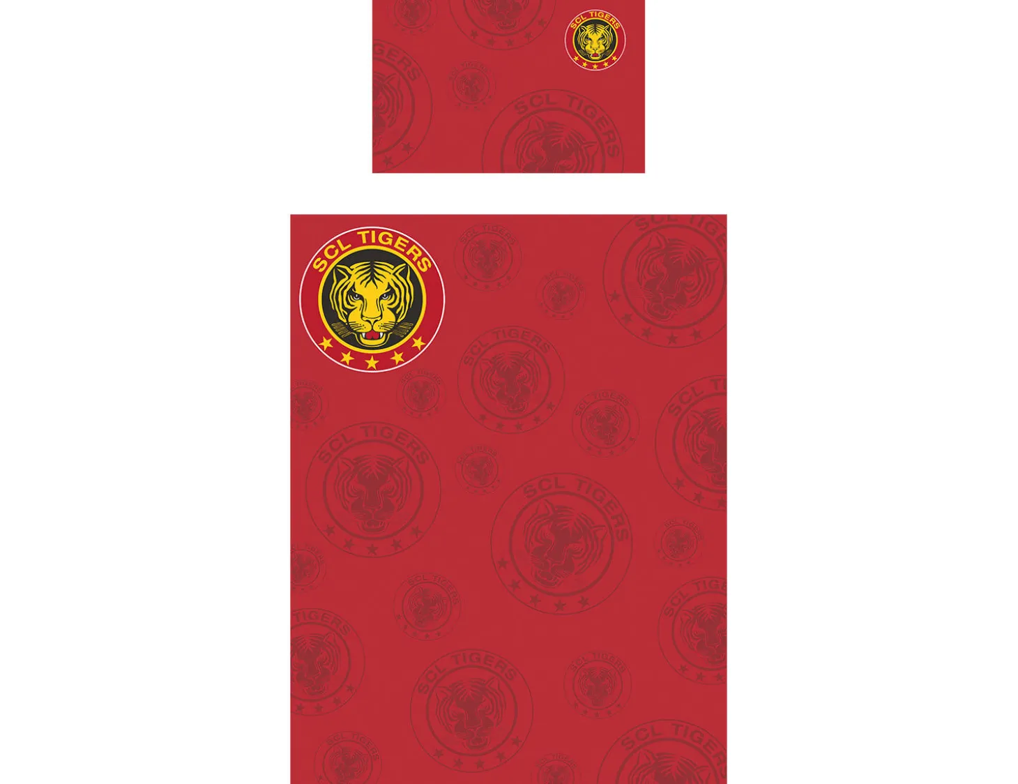 Bettwäsche SCL Tigers rot mit Logo
