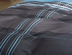 Bettwäsche türkis-schwarz