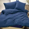 Bettwäsche Uni Satin-Seersucker