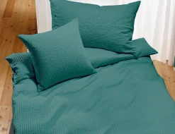 Bettwäsche Uni Satin-Seersucker