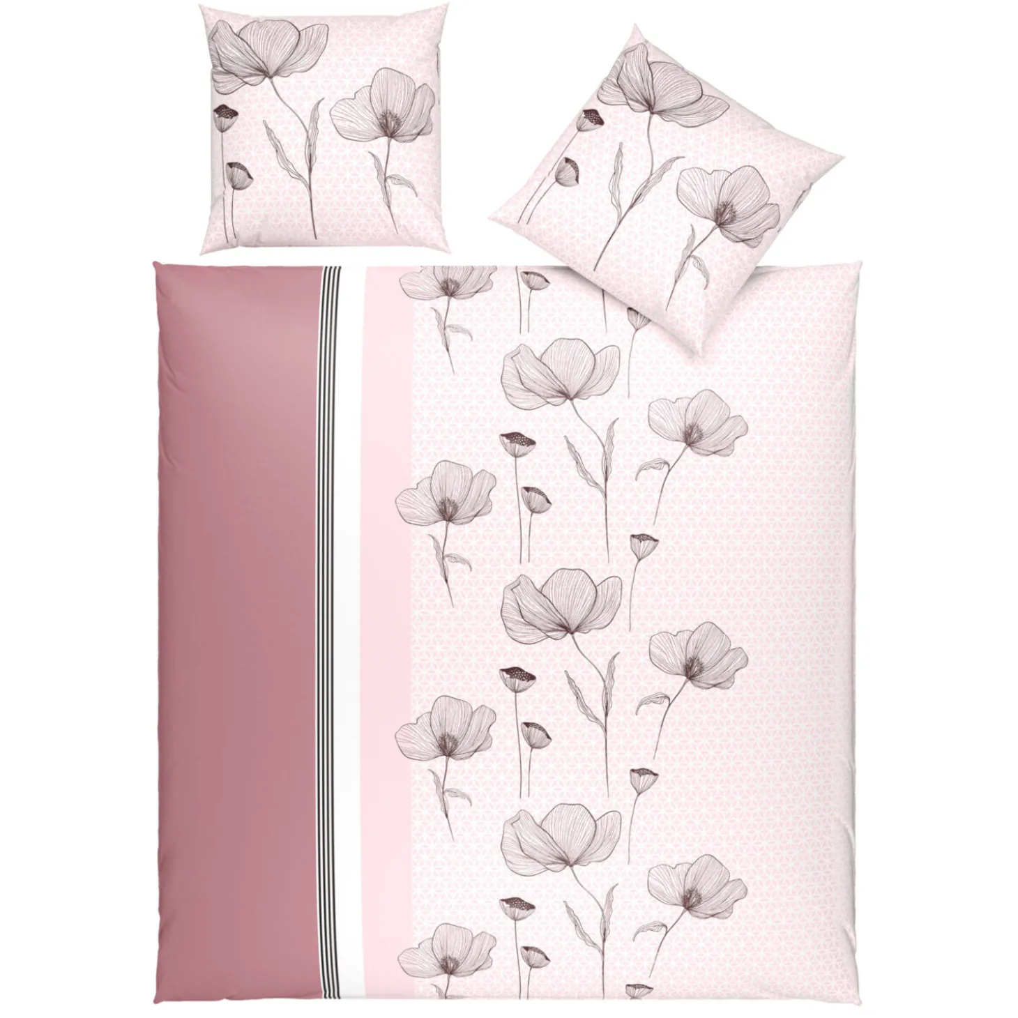 Bettwäsche zarte Mohnblüten