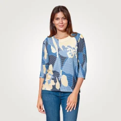 Beverly Shirt mit 3/4 Ärmeln und floralem Print