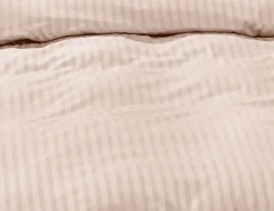 Bio-Satin-Bettwäsche uni gestreift