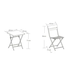 Bistro-Set faltbar