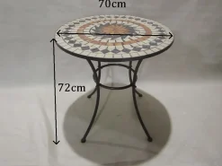 Bistro-Set Mosaik 3-teilig schwarz