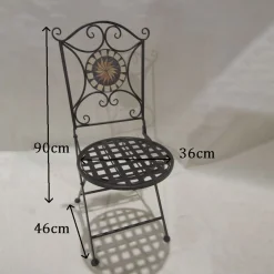 Bistro-Set Mosaik 3-teilig schwarz