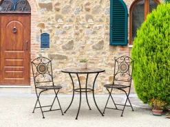 Bistro-Set Mosaik 3-teilig schwarz