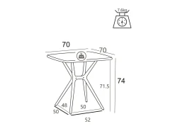 Bistro-Set Orla, aus recyceltem Kunststoff