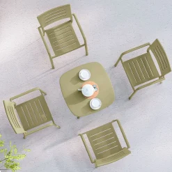 Bistro-Set Orla, aus recyceltem Kunststoff