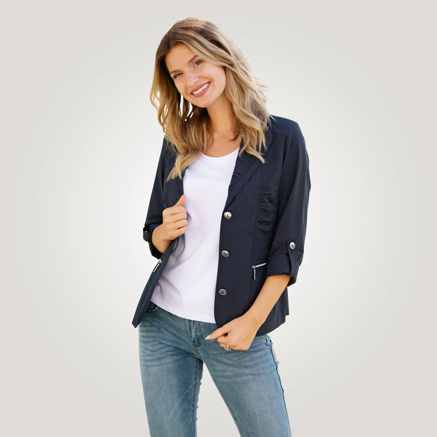 Blazer mit Raffung