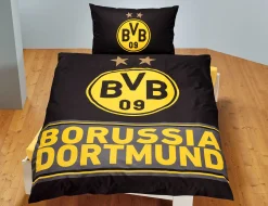 BVB Borussia Dortmund Bettwäsche mit Logo und Schriftzug