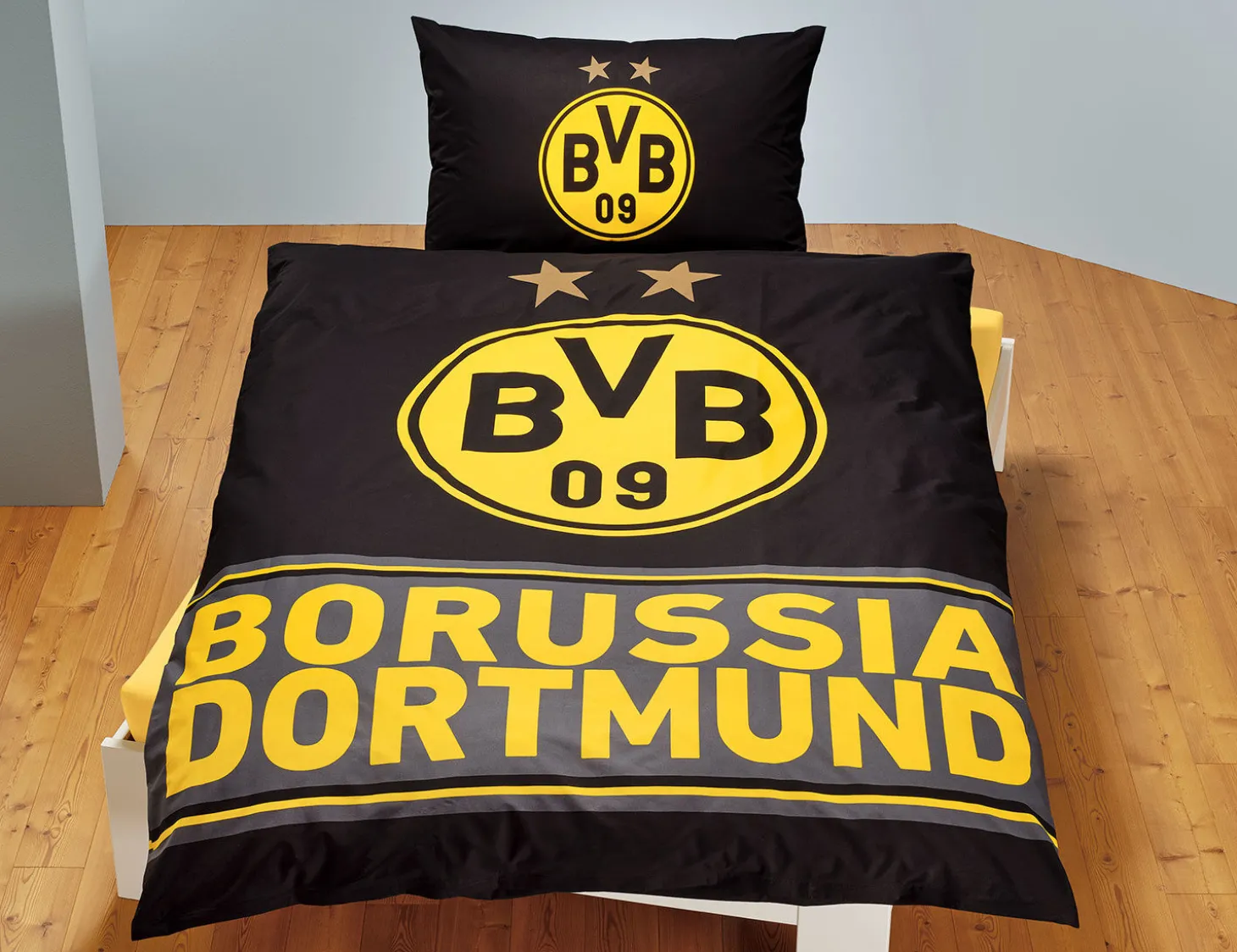 BVB Borussia Dortmund Bettwäsche mit Logo und Schriftzug