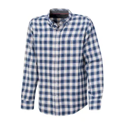 Casual Herren-Karo-Flanellhemd blau-weiss