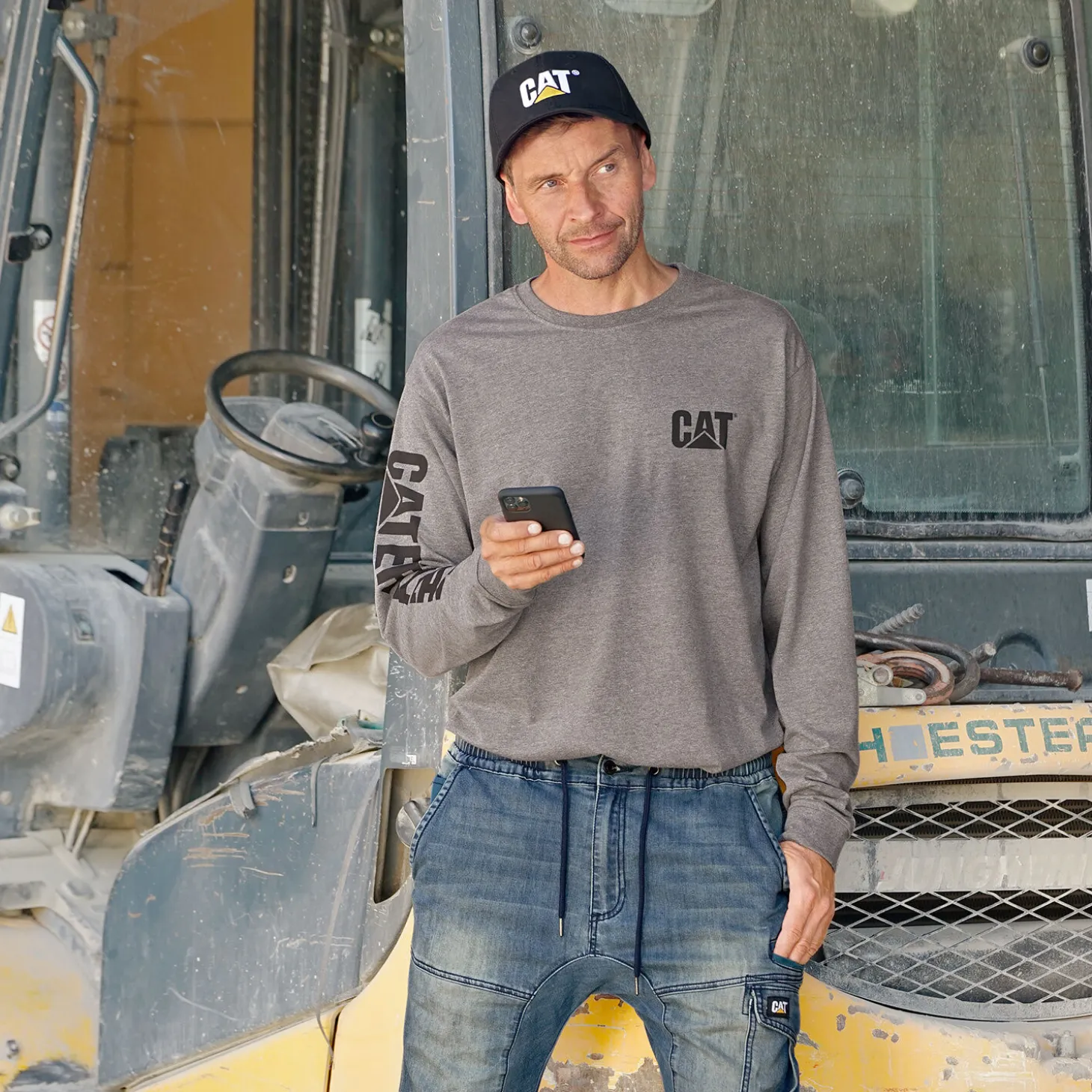 CAT Langarmshirt Trademark Banner