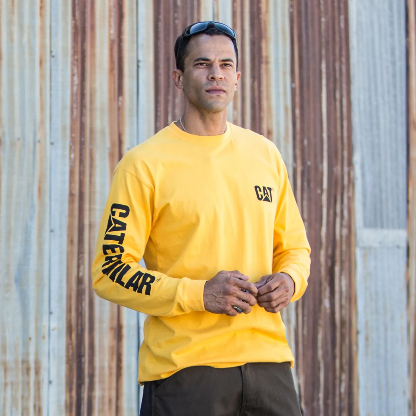 CAT Langarmshirt Trademark Banner