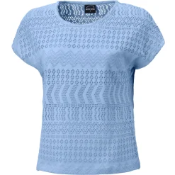 Damen Ajour T-Shirt mit Baumwollanteil