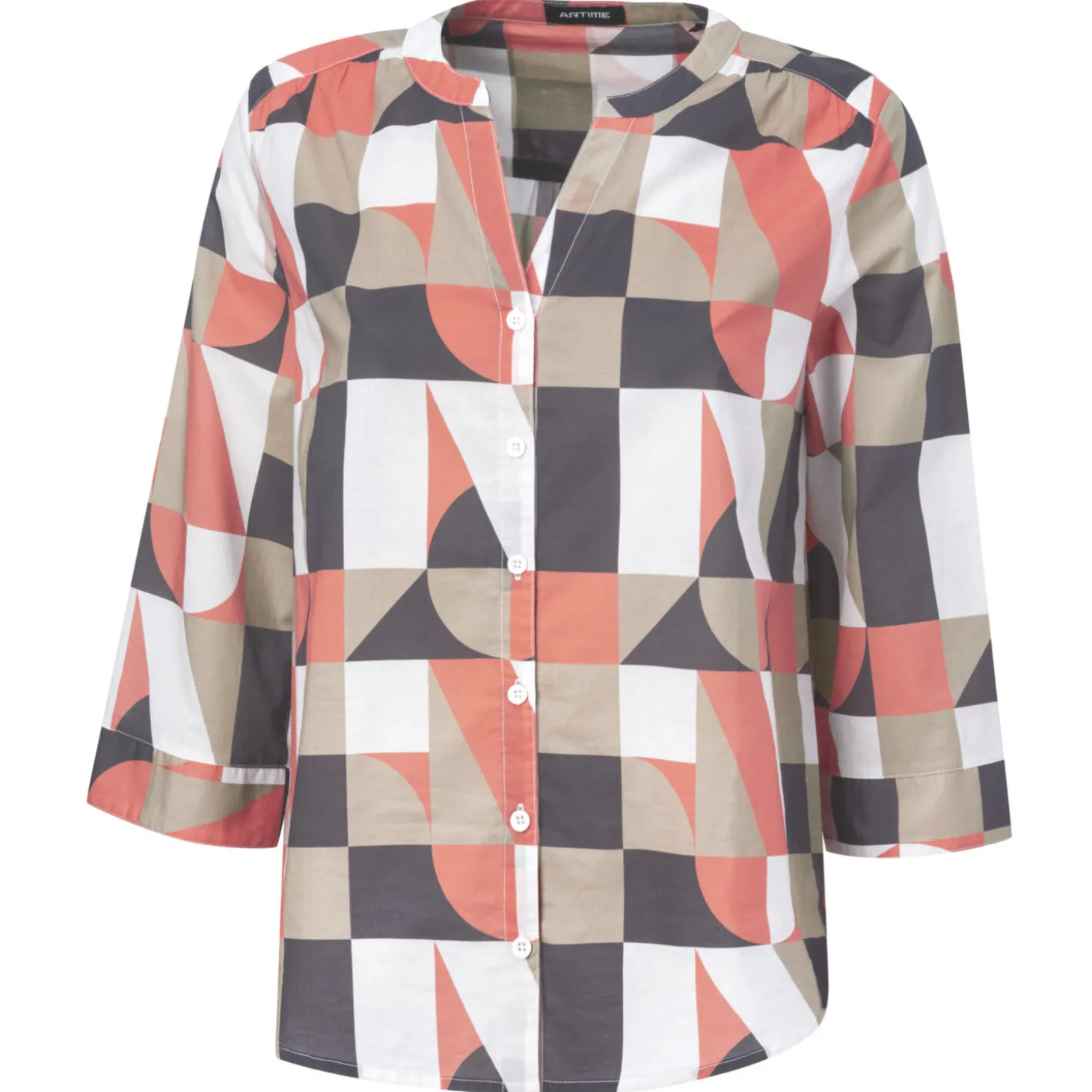 Damen Bluse mit geometrischem Print