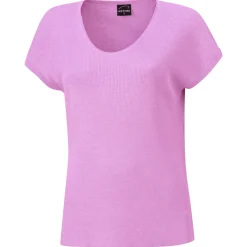 Damen Feinstrick T-Shirt mit Lurexgarn