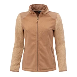 Damen Fleece Jacke mit gestrickten Ärmeln