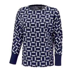 Damen Jaquard Pullover mit geometrischem Muster