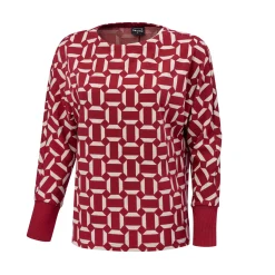 Damen Jaquard Pullover mit geometrischem Muster