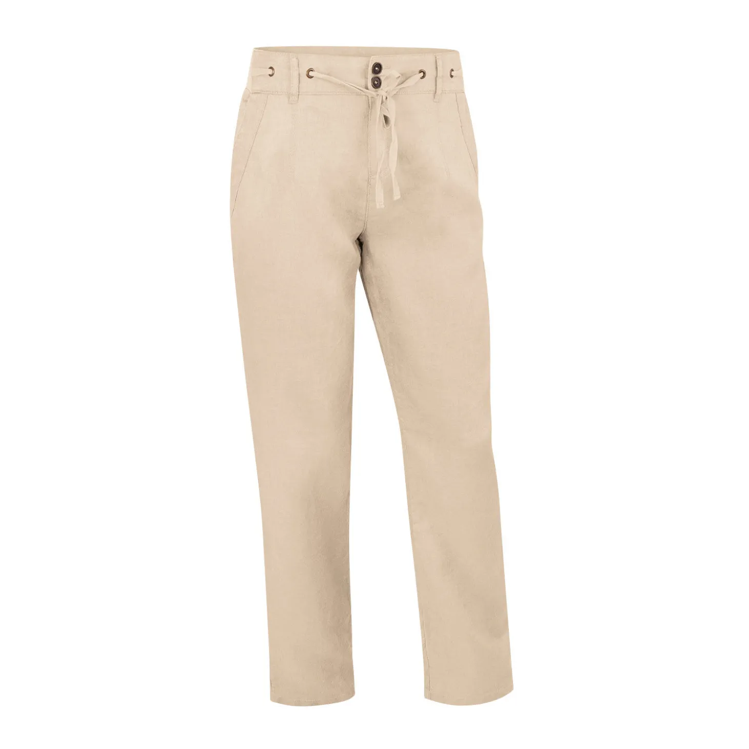 Damen Leinen-Hose mit Taschen