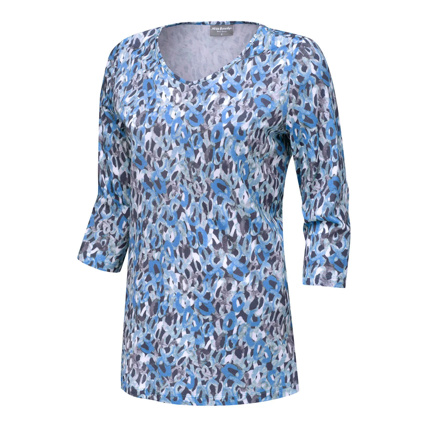 Damen Longshirt Allover-Print mit Modal