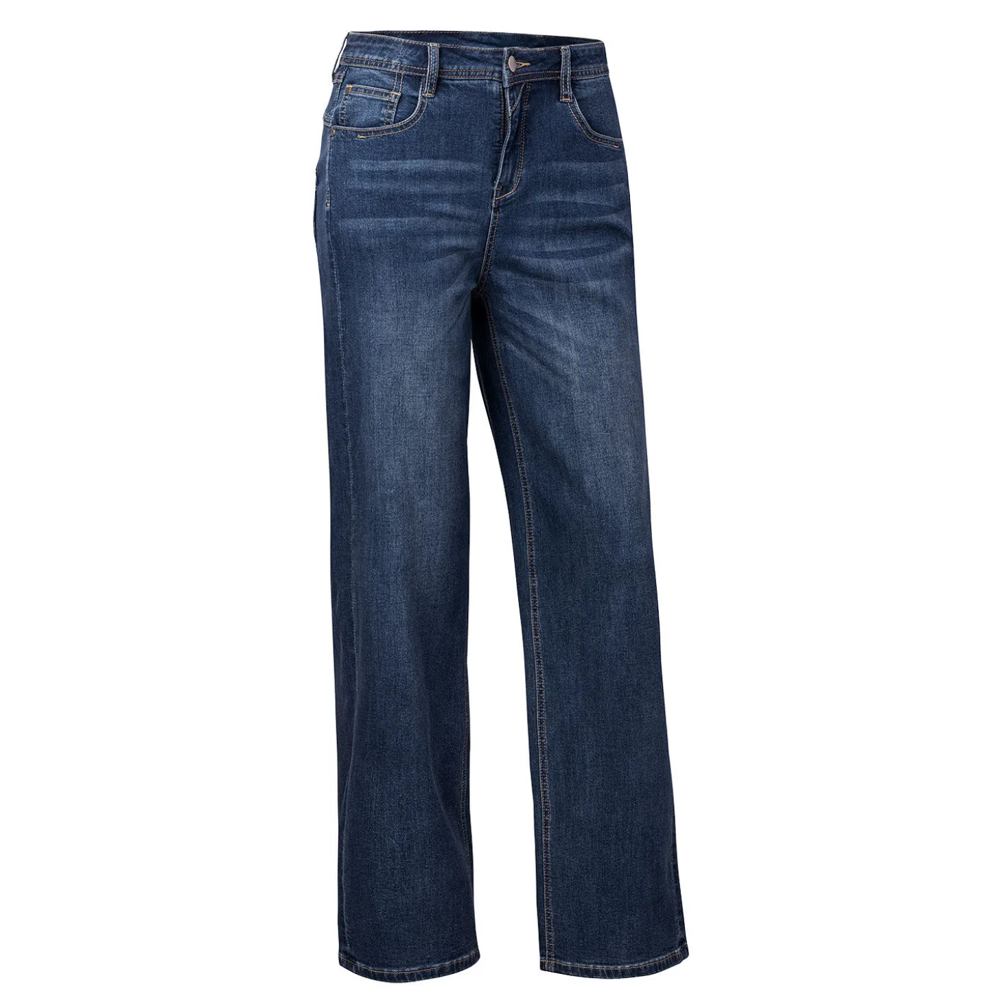 Damen 5-Pocket Jeans im Wide-Fit