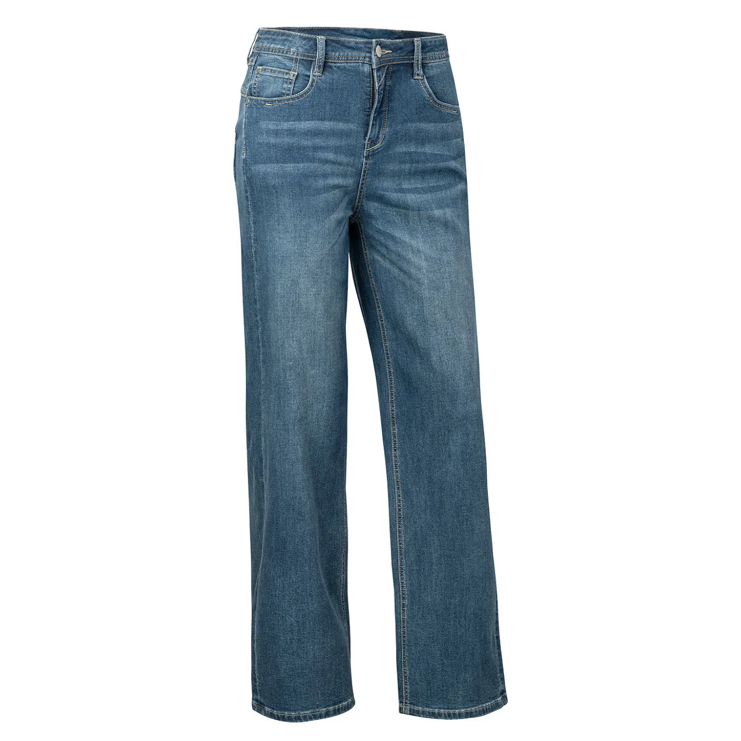 Damen 5-Pocket Jeans im Wide-Fit