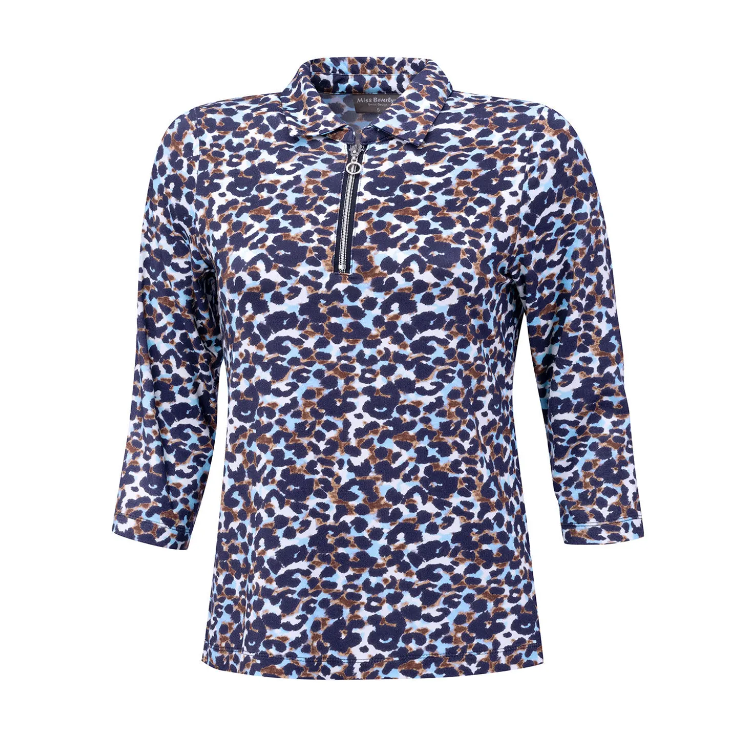 Damen Poloshirt mit Allover-Print