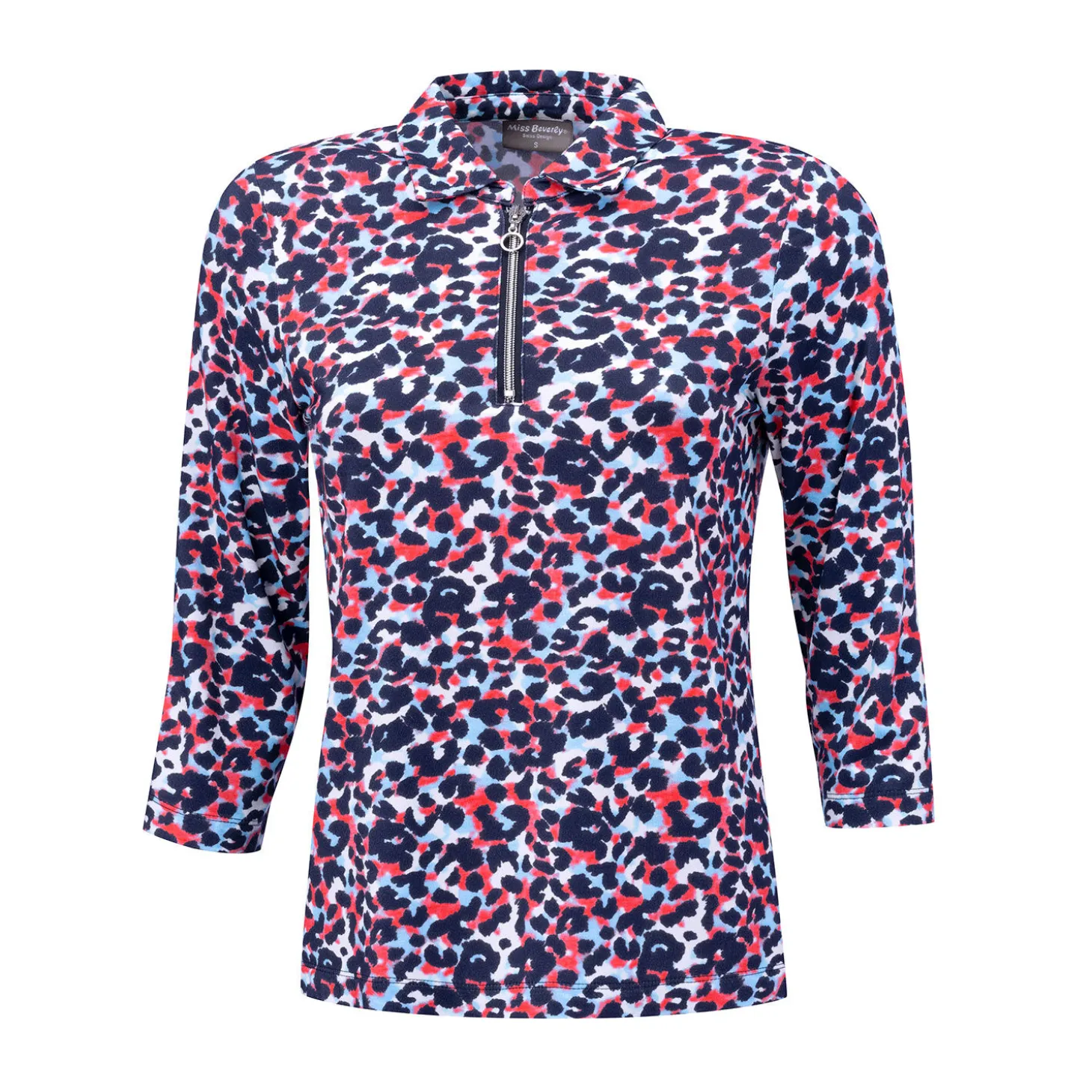 Damen Poloshirt mit Allover-Print