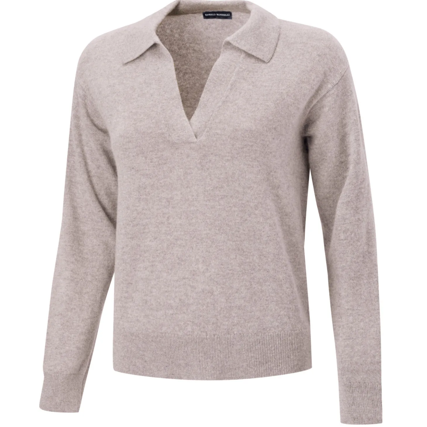 Damen Pullover mit Polokragen
