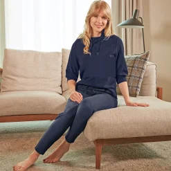 Damen Rollkragenshirt mit Kordel