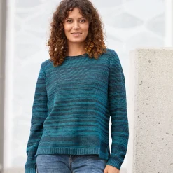 Damen Strickpullover mit Farbverlauf