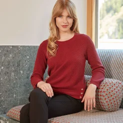 Damen Strickpullover mit Struktur