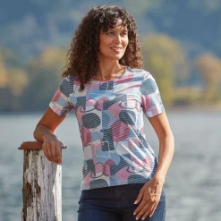 Damen T-Shirt bedruckt Baumwolle und Modal