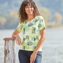 Damen T-Shirt bedruckt Baumwolle und Modal