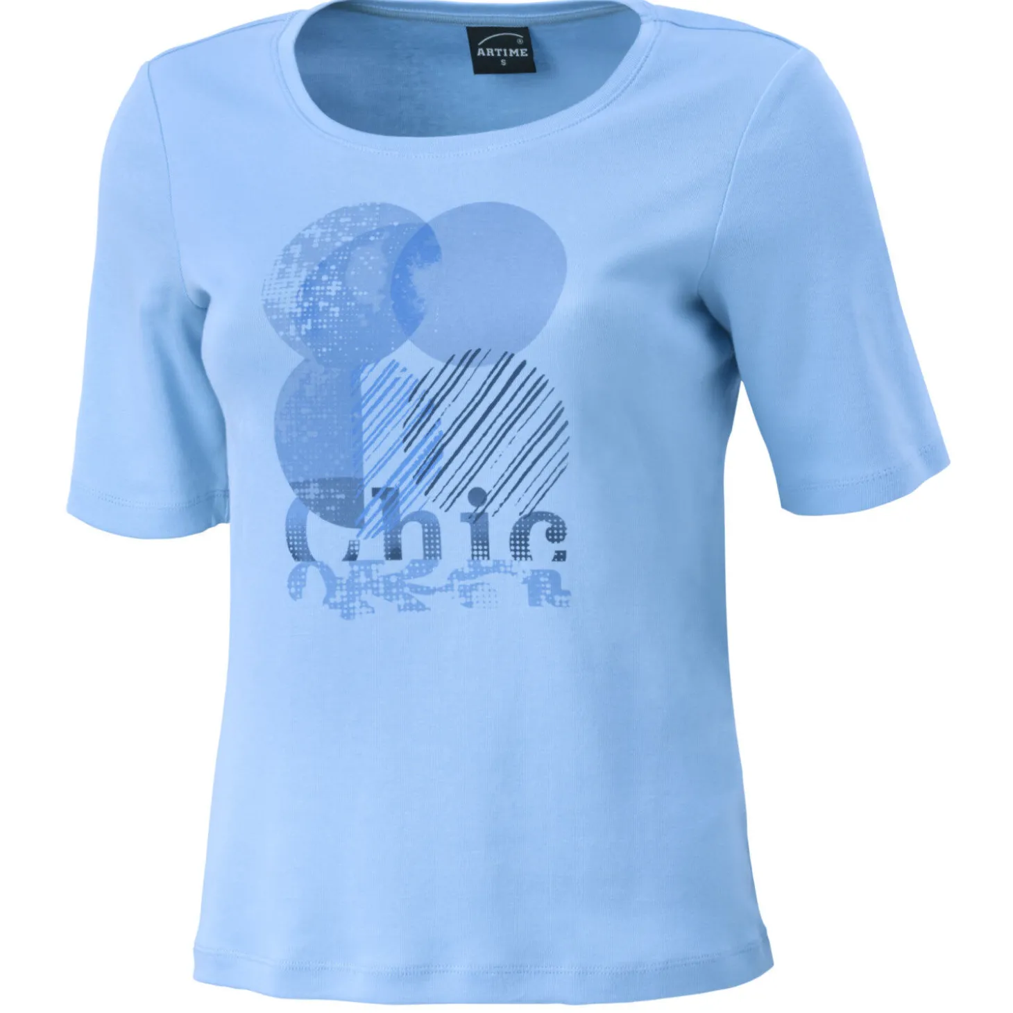 Damen T-Shirt mit Frontprint aus Baumwolle