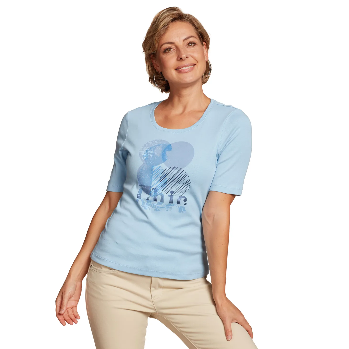 Damen T-Shirt mit Frontprint aus Baumwolle